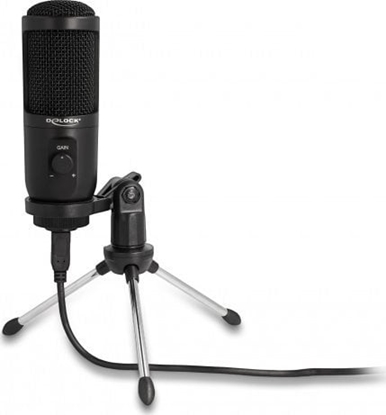 Изображение Delock USB Condenser Microphone with Stand 24 Bit / 192 kHz for PC and Laptop