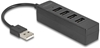 Picture of Delock USB Hub 4 port USB 2.0 with 4 x USB Type-A female black