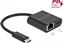 Picture of Delock USB Type-C™ Adapter to Gigabit LAN 10/100/1000 Mbps with Power Delivery port black