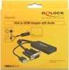 Изображение Delock VGA to HDMI Adapter with Audio black