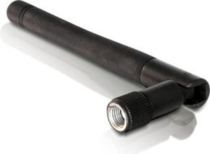Picture of Delock WLAN 802.11 b/g/n Antenna RP-SMA plug 2 dBi omnidirectional with tilt joint black
