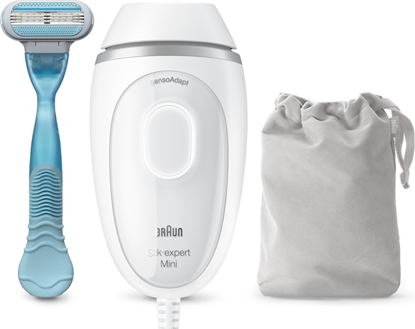 Attēls no Depilator Braun Braun Silk-expert Mini PL1124, hair remover (white/silver, incl. bag + Venus Smooth)