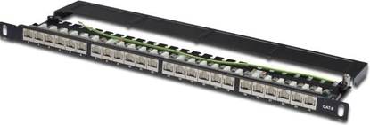 Attēls no Digitus CAT 6, Class E High Density Patch Panel, shielded, black