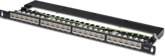 Picture of Digitus CAT 6, Class E High Density Patch Panel, shielded, black