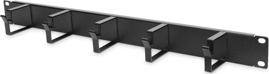 Изображение Digitus Organizator kablowy 19" 1U z ringami Czarny (DN-97602)