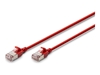 Picture of Digitus Slim Patch Cable, 1 m | DK-1632-A-010S-R | Red