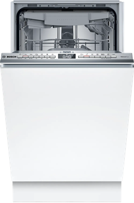 Attēls no Dishwasher | SPV4HMX10E | Built-in | Width 45 cm | Number of place settings 10 | Number of programs 6 | Energy efficiency class E | Display | AquaStop function | White
