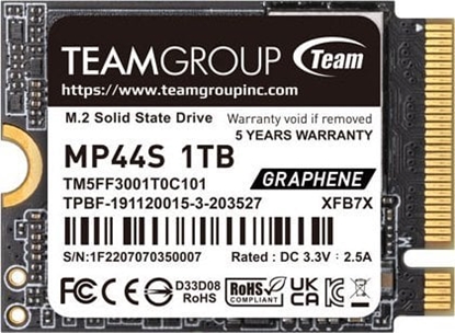 Изображение Dysk SSD TeamGroup MP44S 1TB M.2 2230 PCI-E x4 Gen4 NVMe (TM5FF3001T0C101)