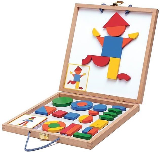 Picture of Djeco Magnetyczna drewniana ukadanka - Geoform - 143725