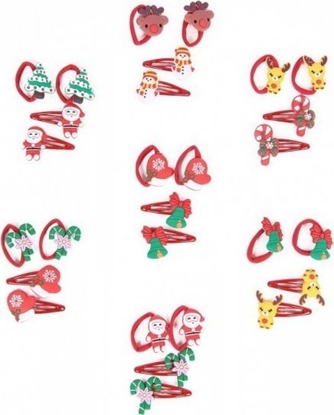 Attēls no Donegal DONEGAL Ozdoby do wosów - zestaw witeczny (FA-5743) 1op.4szt - mix wzorów