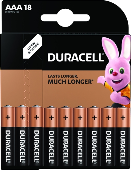 Изображение Duracell Bateria Basic AAA / R03 18 szt.