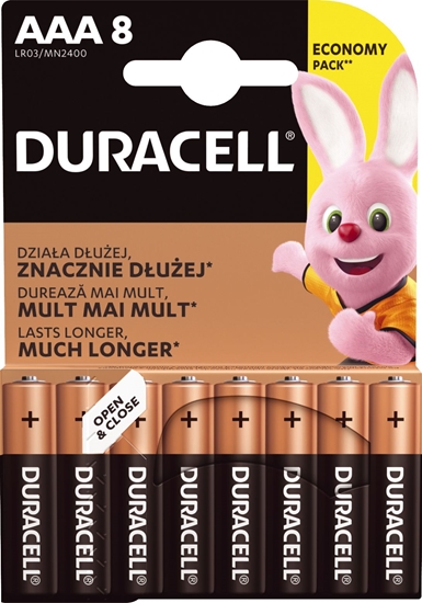 Изображение Duracell Bateria Basic AAA / R03 8 szt.