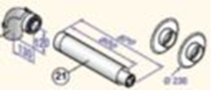 Изображение Dūmvads koaksiālais horizontālais D60/100, DY871
