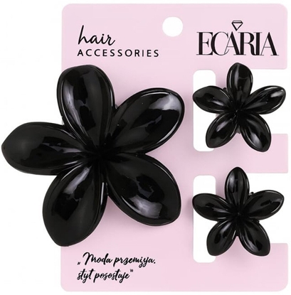 Изображение Ecarla Zestaw spinek do wosów klamer 3w1 kwiat ombre xl + 2 szt. mini spinek sp428 1 op.-3 szt.