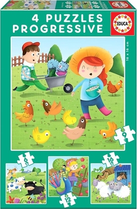 Изображение Educa Puzzle 6+9+12+16 Zwierzta na farmie G3
