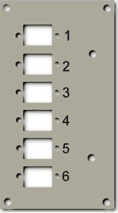 Изображение EFB EFB 53705.3v2b EFB Panel przedni do przecznicy na szyn DIN EFB 53705.1v3, 6x SC Simp/LC Dupl
