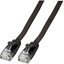 Изображение EFB RJ45 flat Patch Cable U/UTP, Cat.6A, PVC, 0,25m, black (K8107SW.0,25)