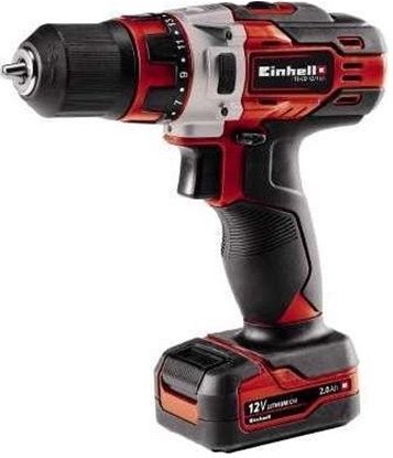 Attēls no Einhell cordless drill TE-CD 12/1 Li(red / black, Li-ion battery 2Ah)