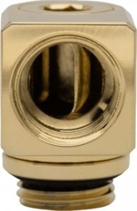 Изображение EK Water Blocks EK Water Blocks EK-Torque Micro Adapter 90 Grad G1/4 Zoll AG auf G1/4 Zoll IG - drehbar, gold