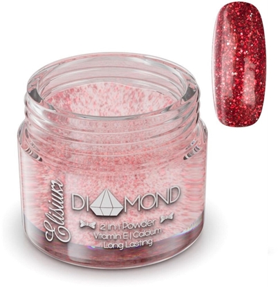 Изображение Elisium Diamond 2in1 Powder proszek do manicure tytanowego D05 Twinkle By Red 23g