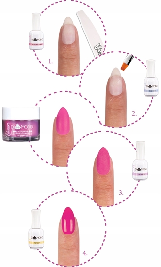 Picture of Elisium Diamond 2in1 Powder proszek do manicure tytanowego DN602 Warm Nude 23g