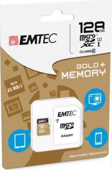 Изображение Emtec mSD 128GB UHS-I U1 EliteGold + Adapter