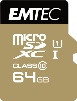 Изображение Emtec mSD 64GB UHS-I U1 EliteGold + Adapter