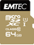 Picture of Emtec mSD 64GB UHS-I U1 EliteGold + Adapter