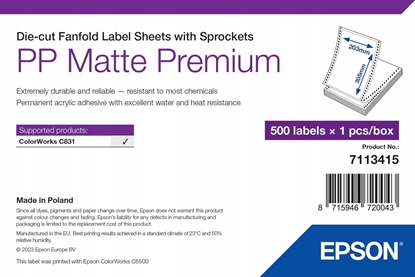 Picture of Epson 7113415 etykiety do nadruku Biay Samoprzylepne etykiety do drukowania