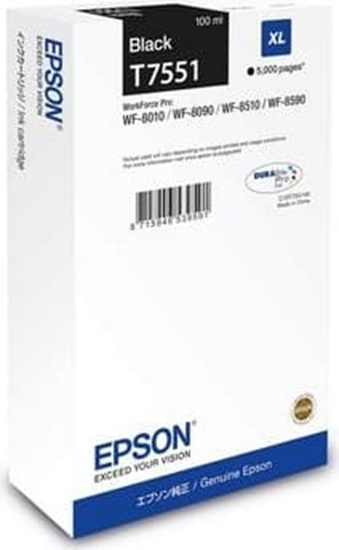 Изображение Epson C13T75514N tintes kārtridžs 1 pcs Oriģināls Augsta (XL) produktivitāte Melns