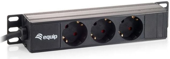 Изображение Equip 333299 energosadales vienība, PDU 3 Maiņstrāvas izvade (-s) 1U Melns