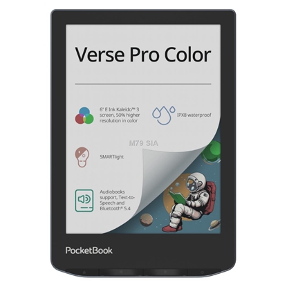 Изображение E-Reader|POCKETBOOK|Verse Pro Color|6"|1072x1448|1xUSB-C|Wireless LAN|Bluetooth|Dark Blue|PB634K3-1-WW