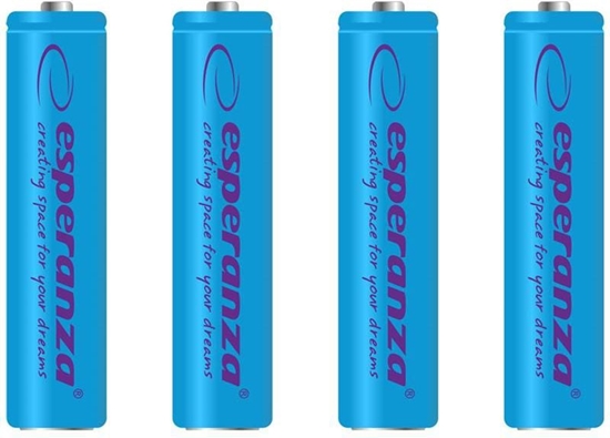 Изображение Esperanza Akumulator niebieskie AAA / R03 1000mAh 4 szt.