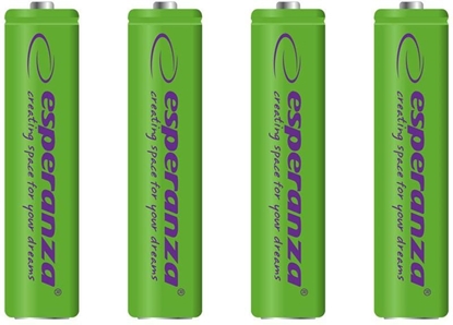 Изображение Esperanza Akumulator zielone AAA / R03 1000mAh 4 szt.