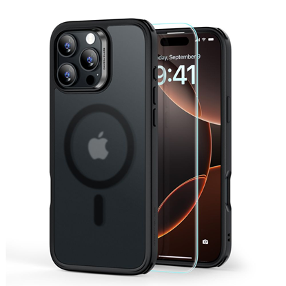 Attēls no ESR ESR CLASSIC HYBRID HALOLOCK MAGSAFE & TEMPERED GLASS IPHONE 16 PRO FROSTED BLACK