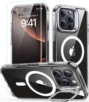 Изображение ESR ESR CLASSIC HYBRID KICKSTAND HALOLOCK MAGSAFE & TEMPERED GLASS IPHONE 16 PRO CLEAR