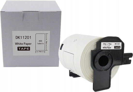Picture of Etykieta BROTHER DK-11201 29mm x 90mm 400 sztuk na rolce, czarny na biaym zam