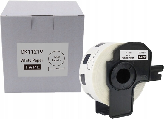 Picture of Etykieta BROTHER DK-11219 12mm 1200szt czarny na biaym zamiennik