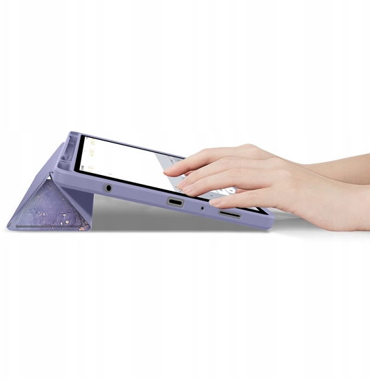 Picture of Etui na tablet Tech-Protect Etui Smartcase Pen Hybrid do Samsung Galaxy Tab A9+ Plus / A11+ Plus 11.0 X210 / X215 / X216 / X230 / X235 / X236 Violet Marble