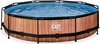 Picture of EXIT Wood pool ø360x76cm with filter pump - brown