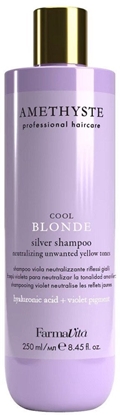 Attēls no Farmavita Amethyste Cool Blonde Silver Shampoo szampon do wosów blond, siwych, rozjanianych 250ml
