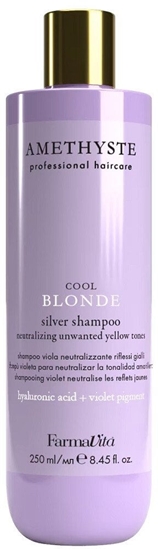 Picture of Farmavita Amethyste Cool Blonde Silver Shampoo szampon do wosów blond, siwych, rozjanianych 250ml