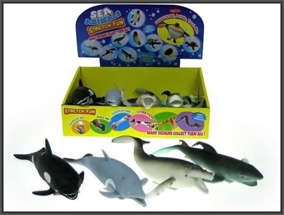 Picture of Figurka Hipo Zwierzta gumowe morskie z groszkiem 4 wzory 20cm (HAB056)