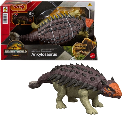 Изображение Figurka Mattel Jurassic World Rebirth Ankylosaurus Ryczcy dinozaur (JGB90)
