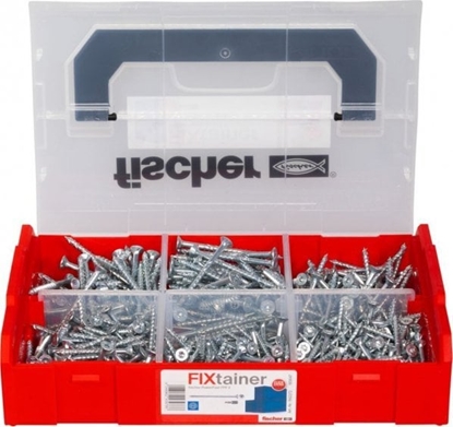 Attēls no Fischer fischer FixTainer PowerFast II countersunk head TG TX, screw set (527 parts, partial thread, galvanized)