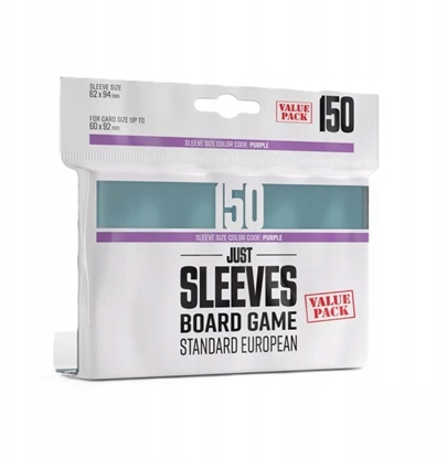Attēls no Gamegenic Just Sleeves - Board Game Sleeves (62 x 94 mm) 150 sztuk, Clear