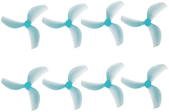 Изображение Gemfan 45mm Three-blade Propellers Niebieskie | miga do drona | 8 sztuk