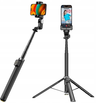 Изображение Gimbal Ai Statyw Selfie Stick 180cm Lampa Led Pilot Telefon / Aochuan M3 Pro