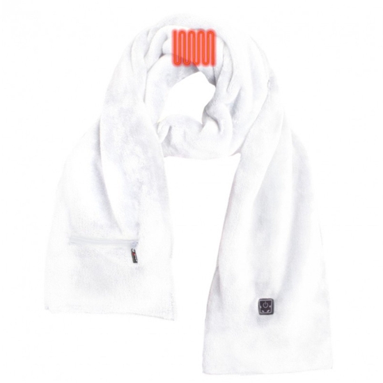 Изображение Glovii Ogrzewany szalik, Uniwersalny, biay (GA1W)