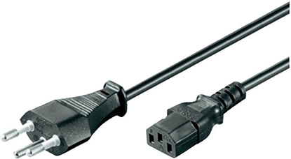 Picture of Goobay | Power supply cord, Switzerland | 93617 | Black Swiss male (type J, SEV 1011) | Device socket C13 (IEC connection)